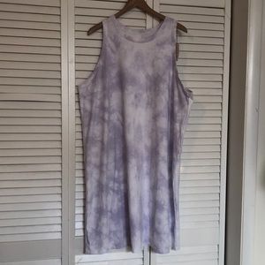 NWT a new day purple + white tie dye sleeveless dress